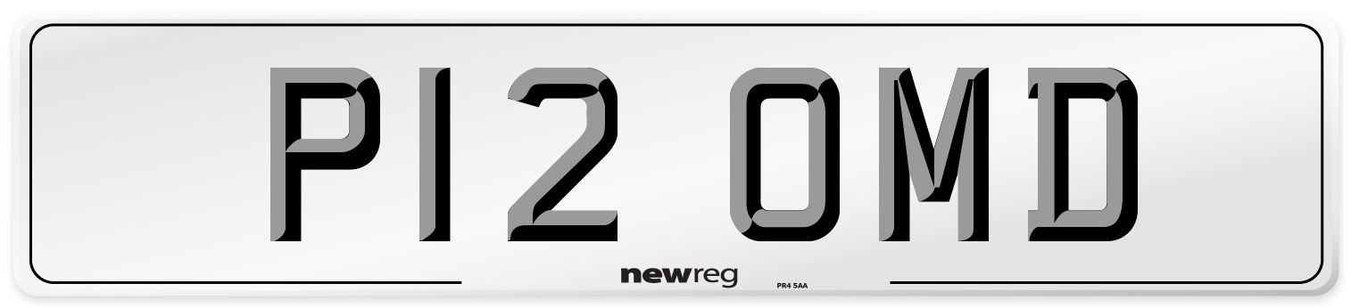 P12 OMD Number Plate from New Reg